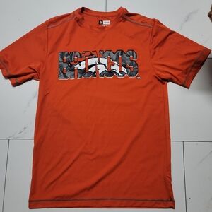 Mens Orange Denver Broncos NFL Team Athletic T Shirt